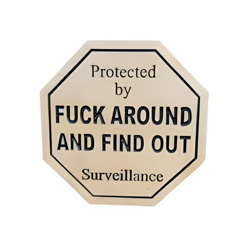 Fuck around and find out Security Yard Sign