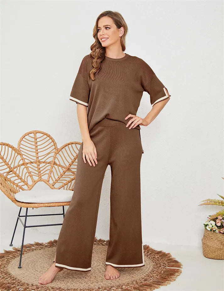 Classy Elastic Knit Lounge Set